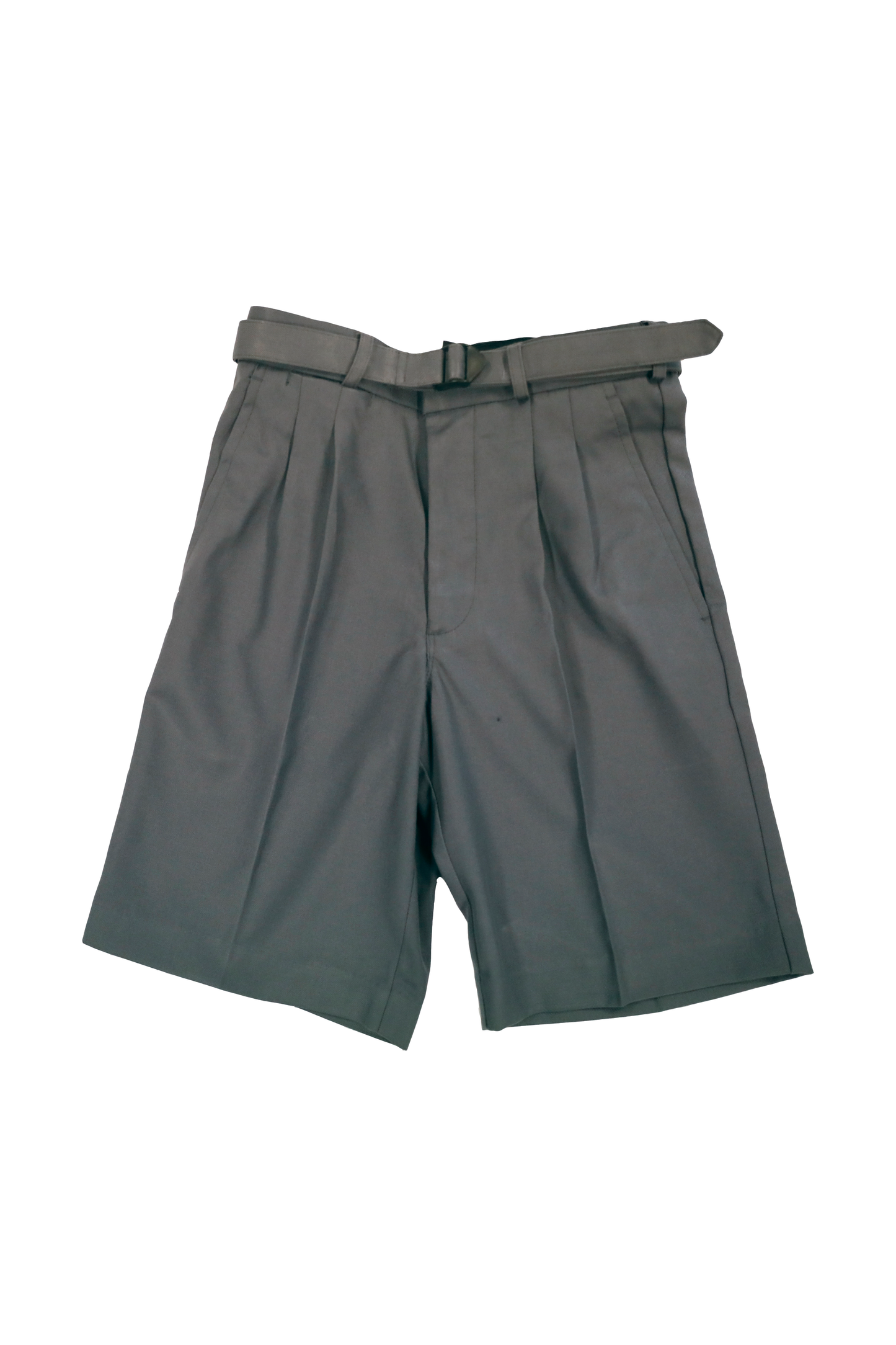 Belted Grey Walk Shorts