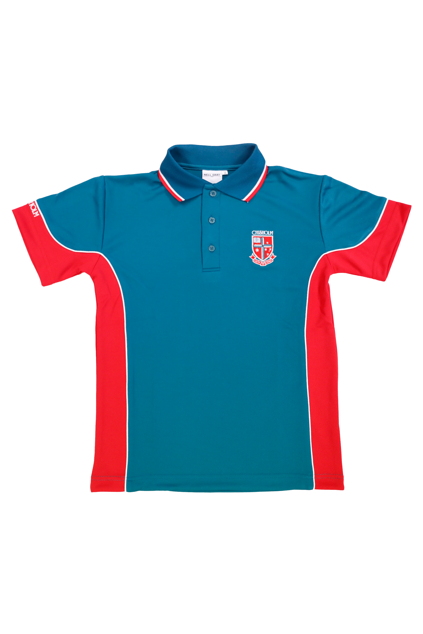 Polo Shirt - Teal/White/Red
