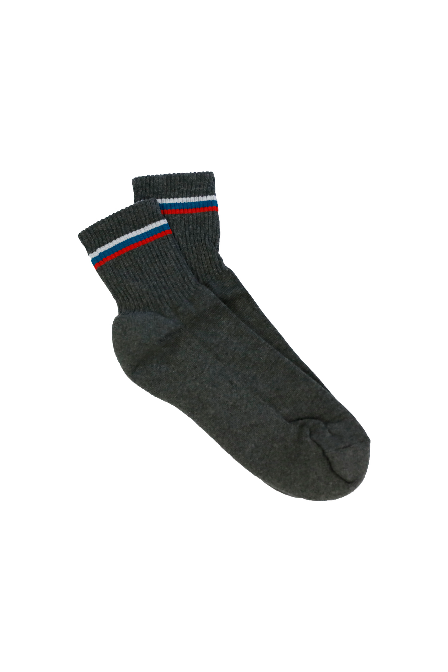 Short Grey Socks with College stripe